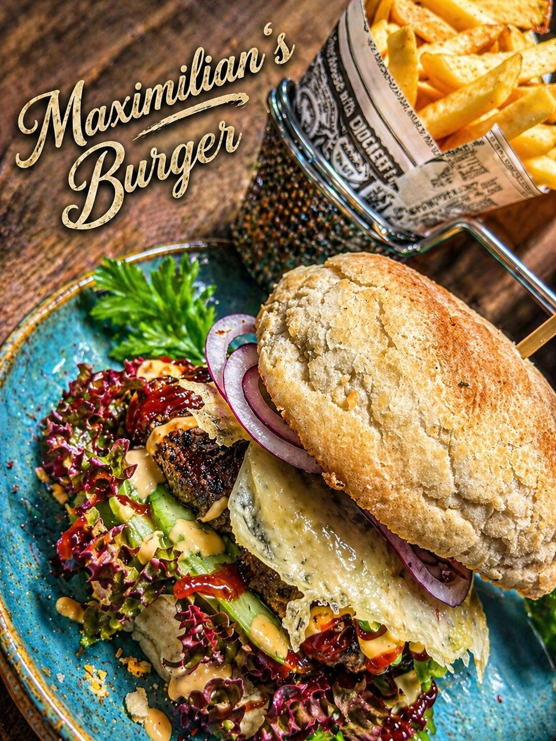 Bistro Maximilian -  Gastronomie - Ein Teller Spaghetti mit einer roten Tomatensoße